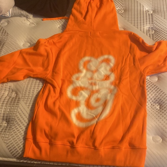 Orange hoodie, size medium. Lonely Ghost. - Picture 2 of 2